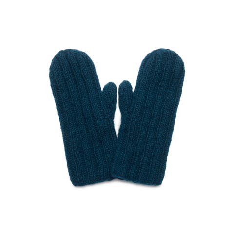 Women's Artisan Hand-Knit Denali Ribbed Mitten