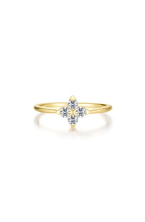 Trillium Bloom Simulated Diamond Ring