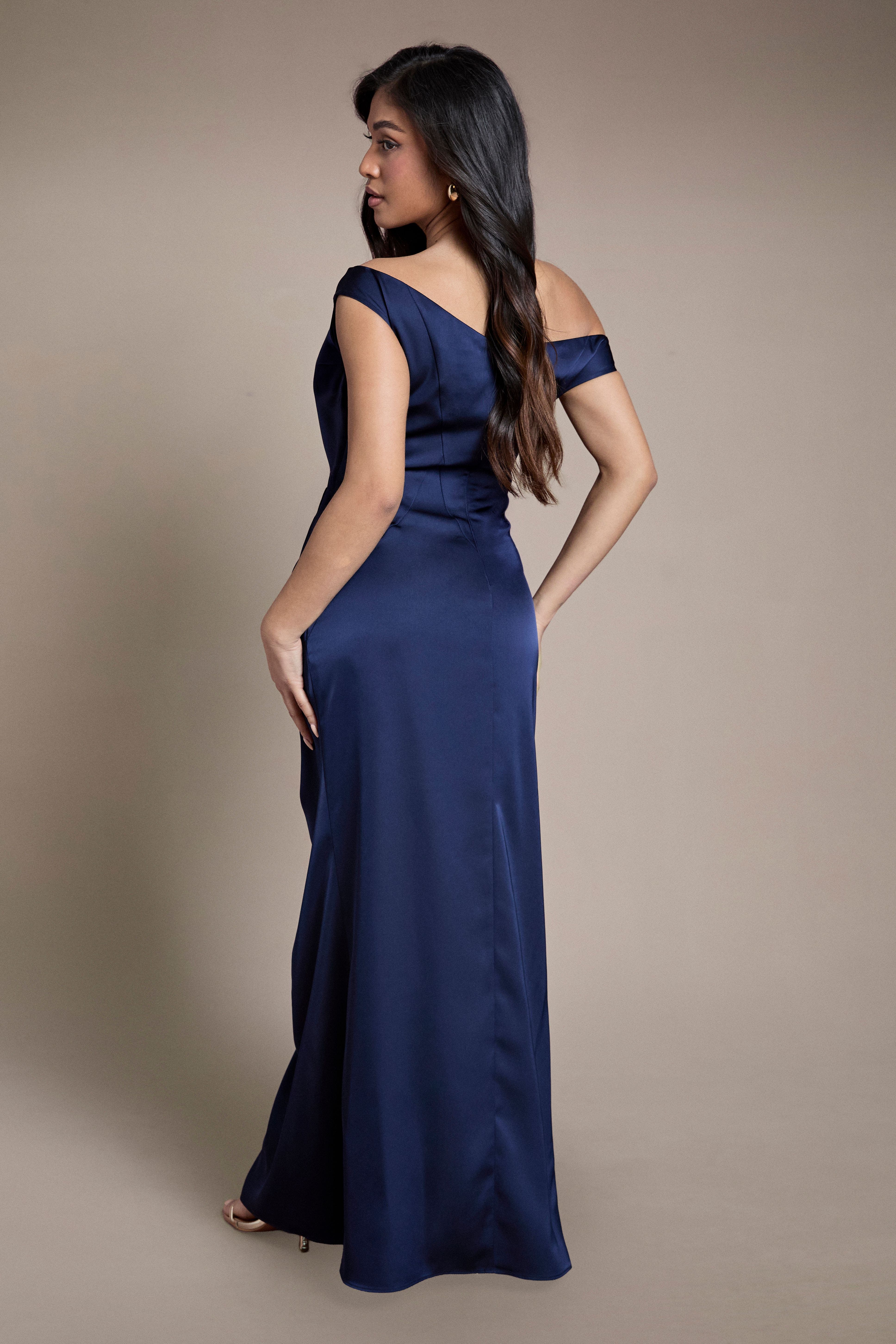 petite bardot maxi dress Coast Women's Bardot Fit Flare Hi-Low Maxi Dress Champagne