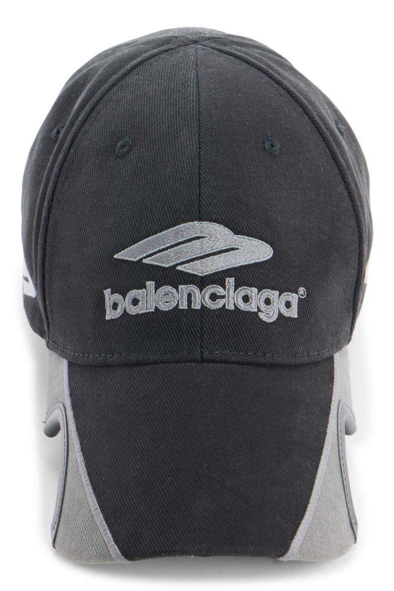 American Football Logo Embroidered Adjustable Baseball Cap, Alternate, color, 1000 BLACK