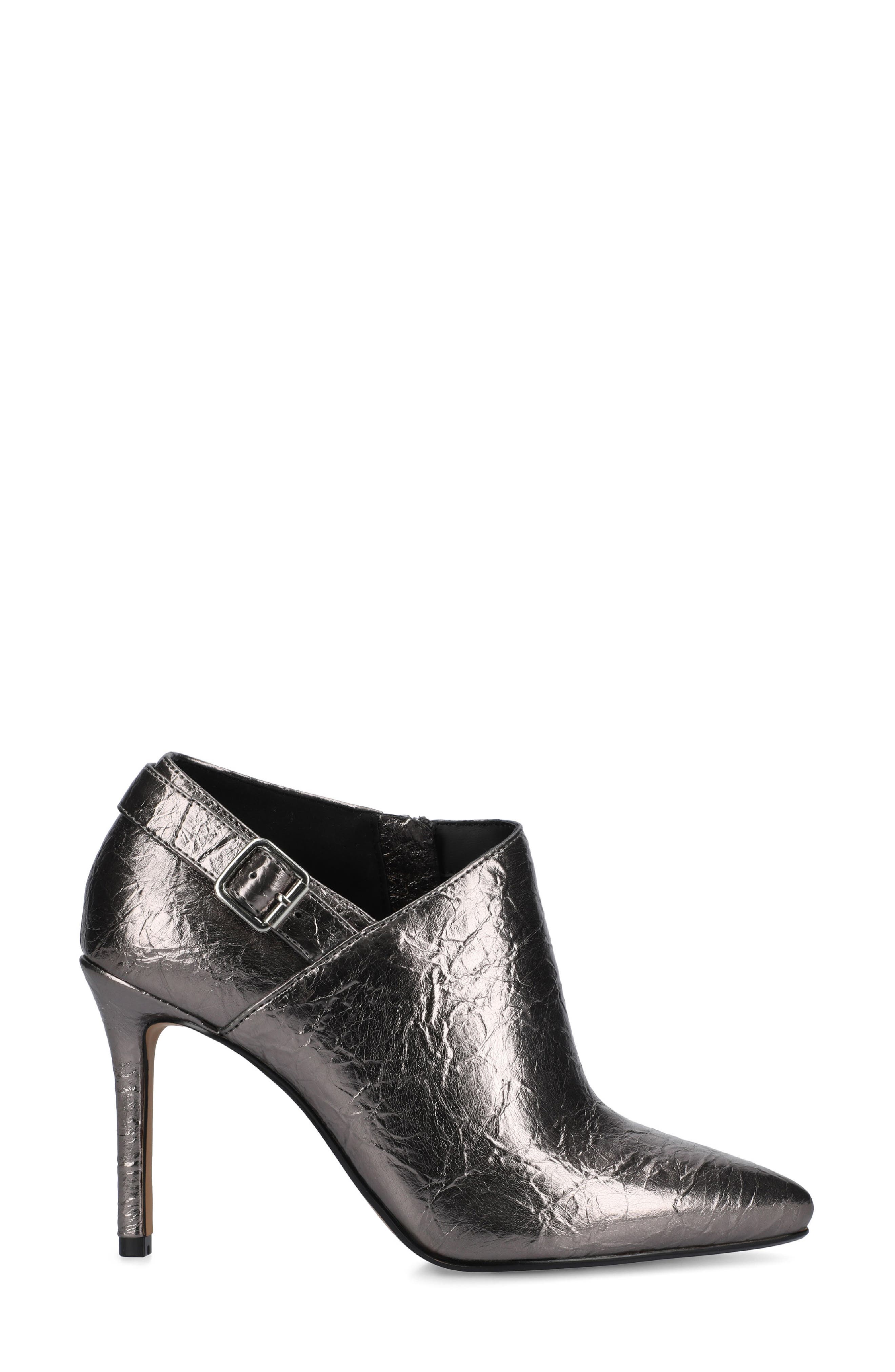 Vondra Spike Heel Ankle Bootie, Alternate, color, PEWTER CRINKLE