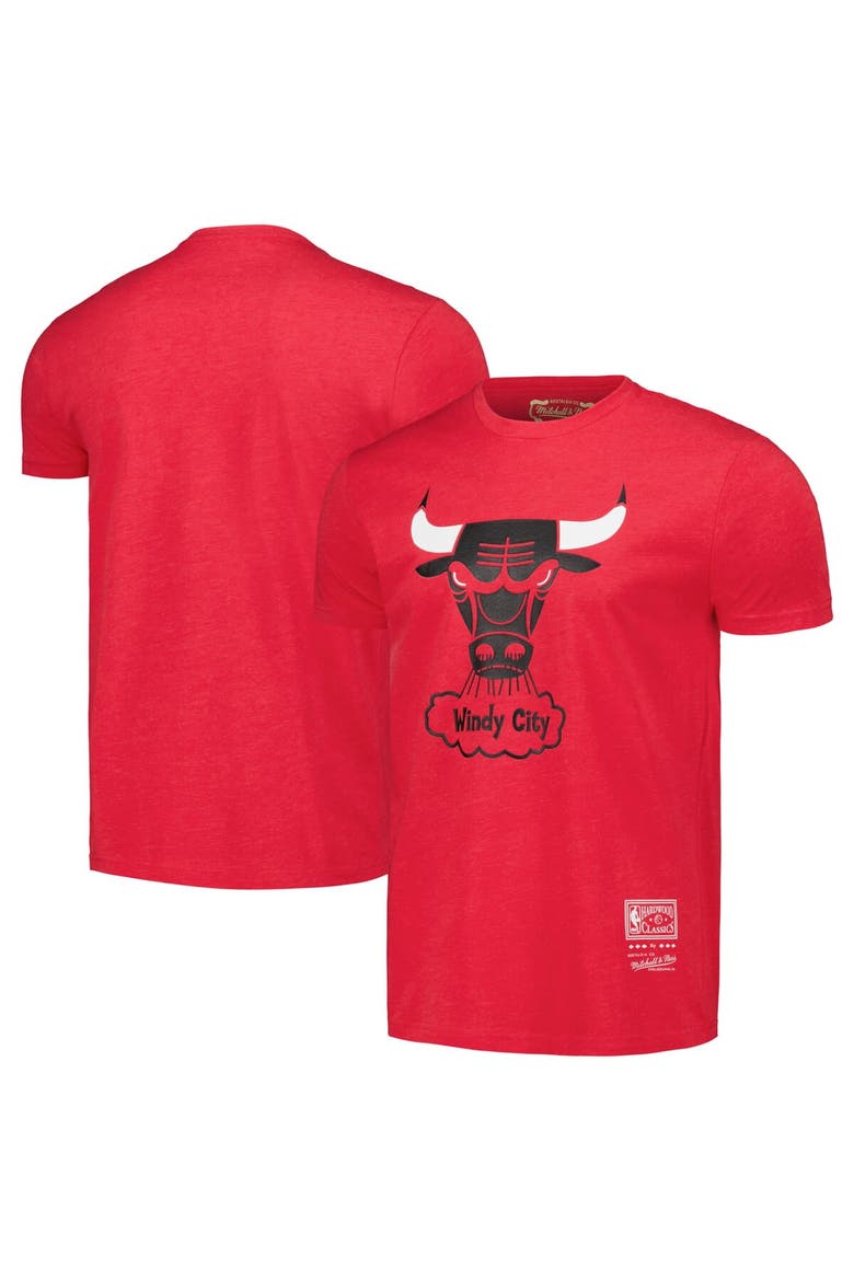 Unisex Mitchell & Ness  Red Chicago Bulls Hardwood Classics MVP Throwback Logo T-Shirt, Main, color, Red