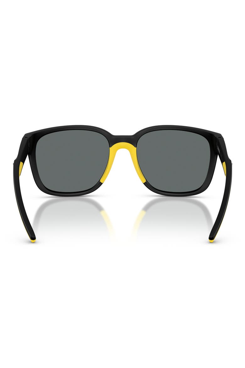 56mm Square Sunglasses, Alternate, color, MATTE BLACK / DARK GREY POLAR