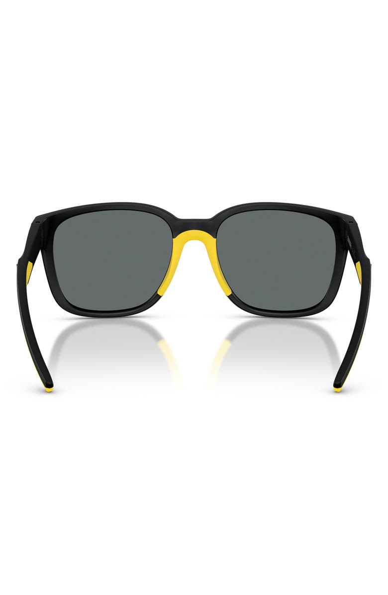 Scuderia Ferrari 56mm Square Sunglasses, Alternate, color, Matte Black / Dark Grey Polar