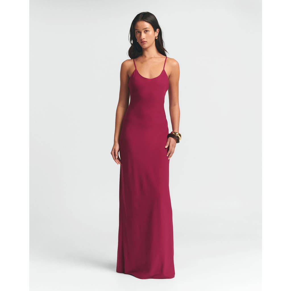 St Mrlo Gemma Slip Dress In Burgundy