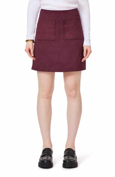 A-Line Faux Suede Miniskirt