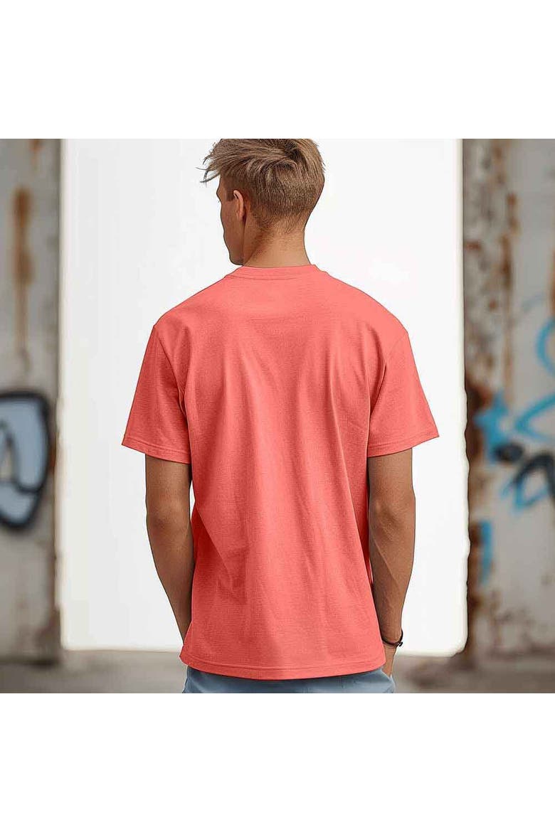 Mens Lil Martini Midweight Garment Dye Tee, Alternate, color, Flamingo