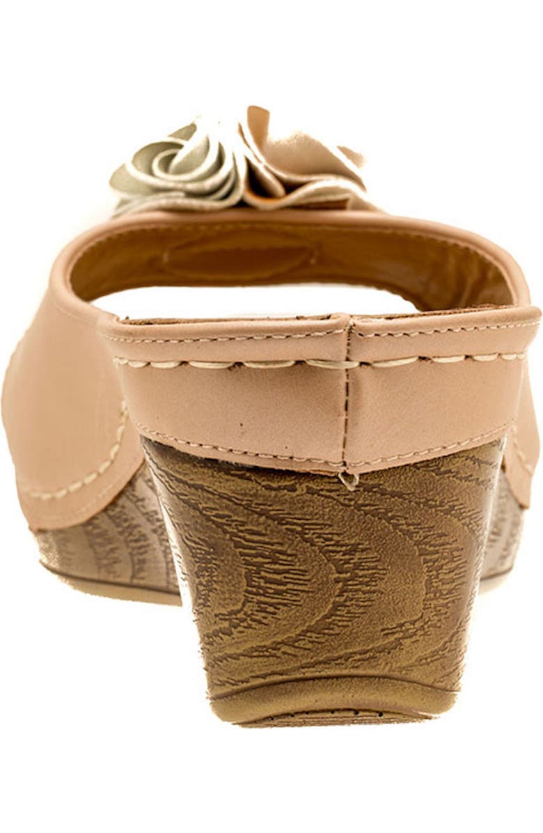 GOOD CHOICE NEW YORK Sydney Floral Platform Wedge Sandal, Alternate, color, Blush