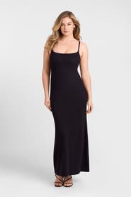 S3 Apparel Sculpting Shapewear Rib Scoop Neck Cami Maxi Dress