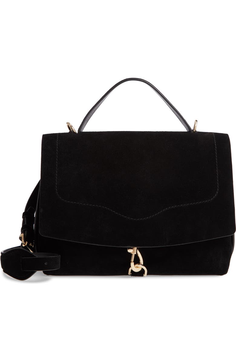 Rebecca Minkoff Stella Suede Satchel, Main, color,