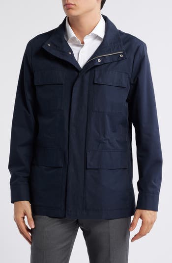 Jack Victor Jonte Field Water Repellent Raincoat In Blue