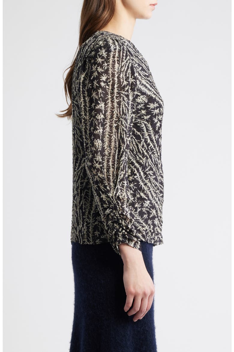 Bilimi Keyhole Long Sleeve Top, Alternate, color, BLACK