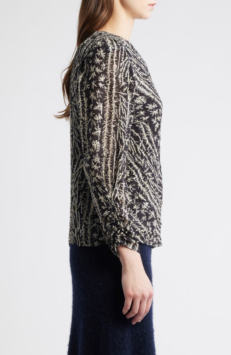 BOSS Orange Bilimi Keyhole Long Sleeve Top, Alternate, color, Black