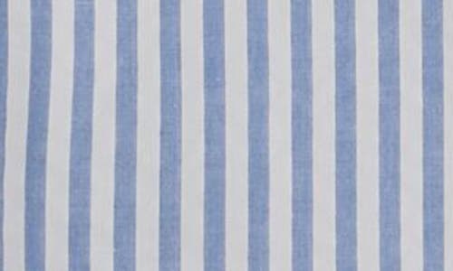 Scotch & Soda Kids' Stripe Cotton Button-up Shirt In Blue