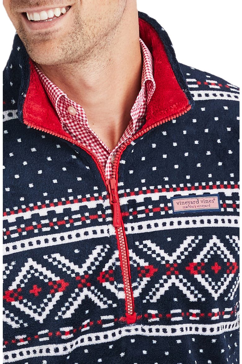 Quarter Zip Fleece Pullover, Alternate, color, DEEP BAY