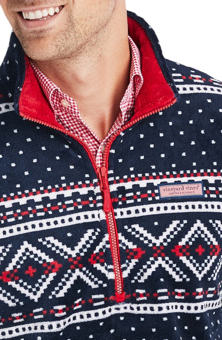 vineyard vines Quarter Zip Fleece Pullover, Alternate, color, Deep Bay