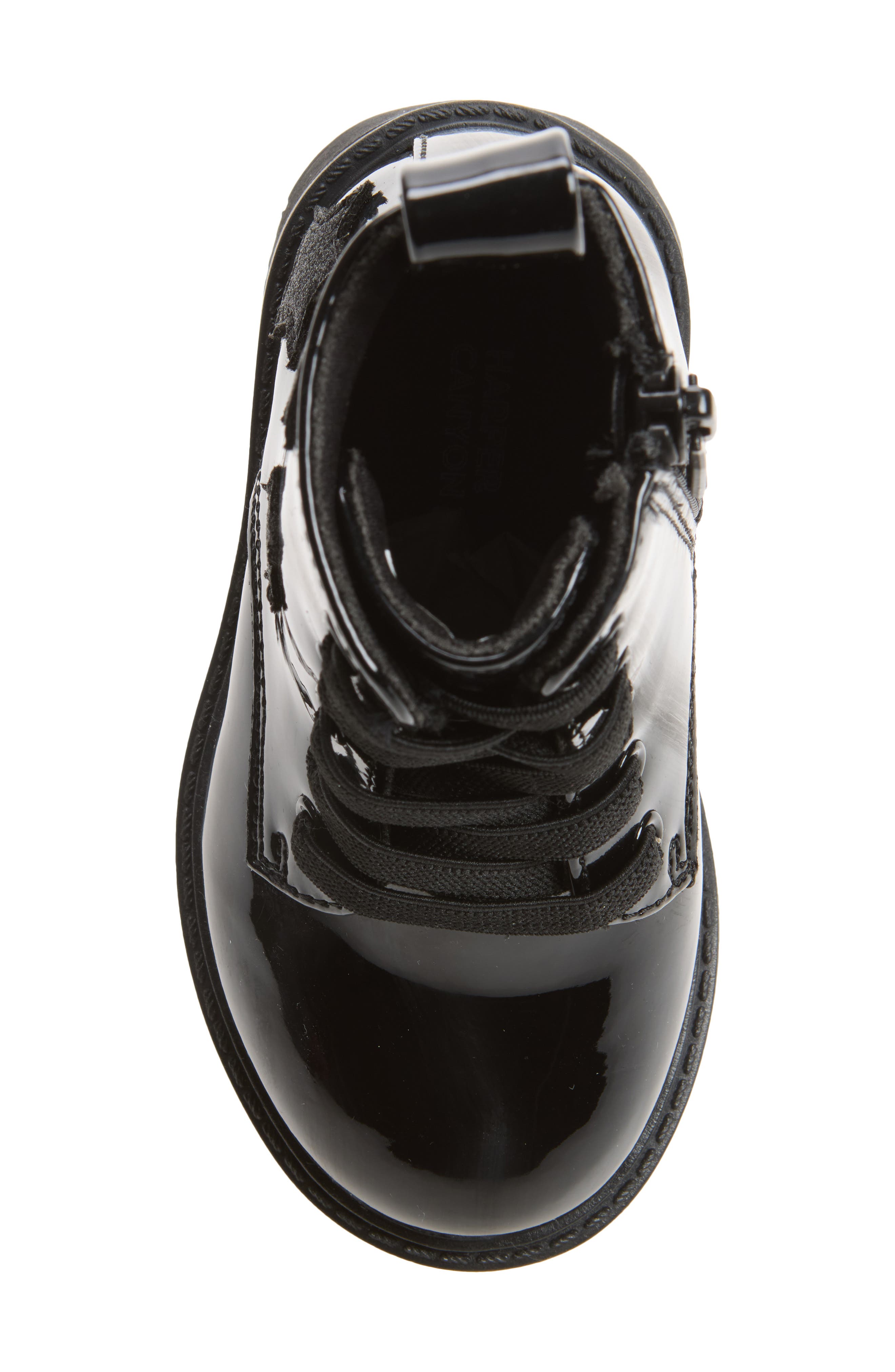 Kids' Valor Star Faux Leather Combat Boot, Alternate, color, BLACK