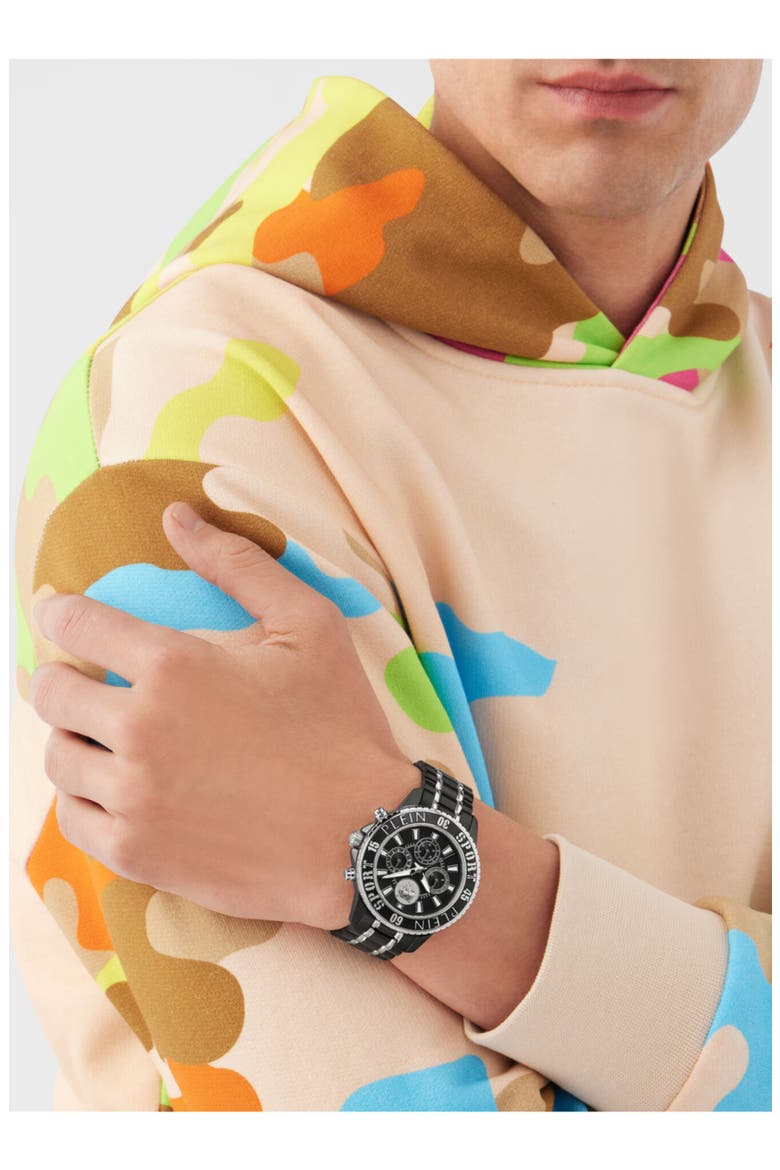 Glam Chronograph Watch, Alternate, color, TWO TONE
