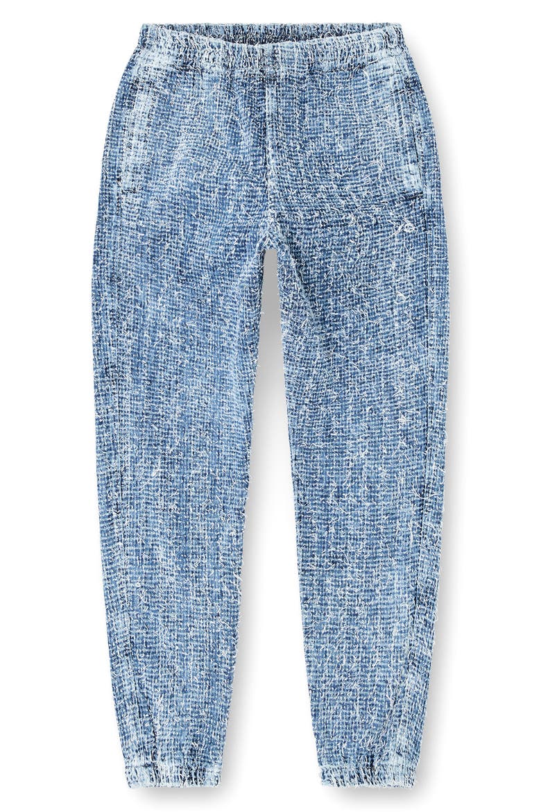 D-Labb-S Prince of Wales Print Bouclé Denim Joggers, Alternate, color, DENIM