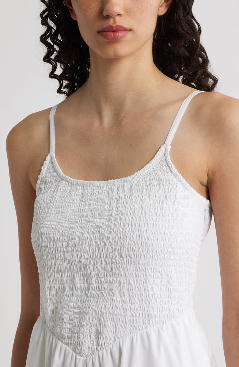 Halogen<sup>®</sup> Smocked Cotton Maxi Sundress, Alternate, color, Bright White
