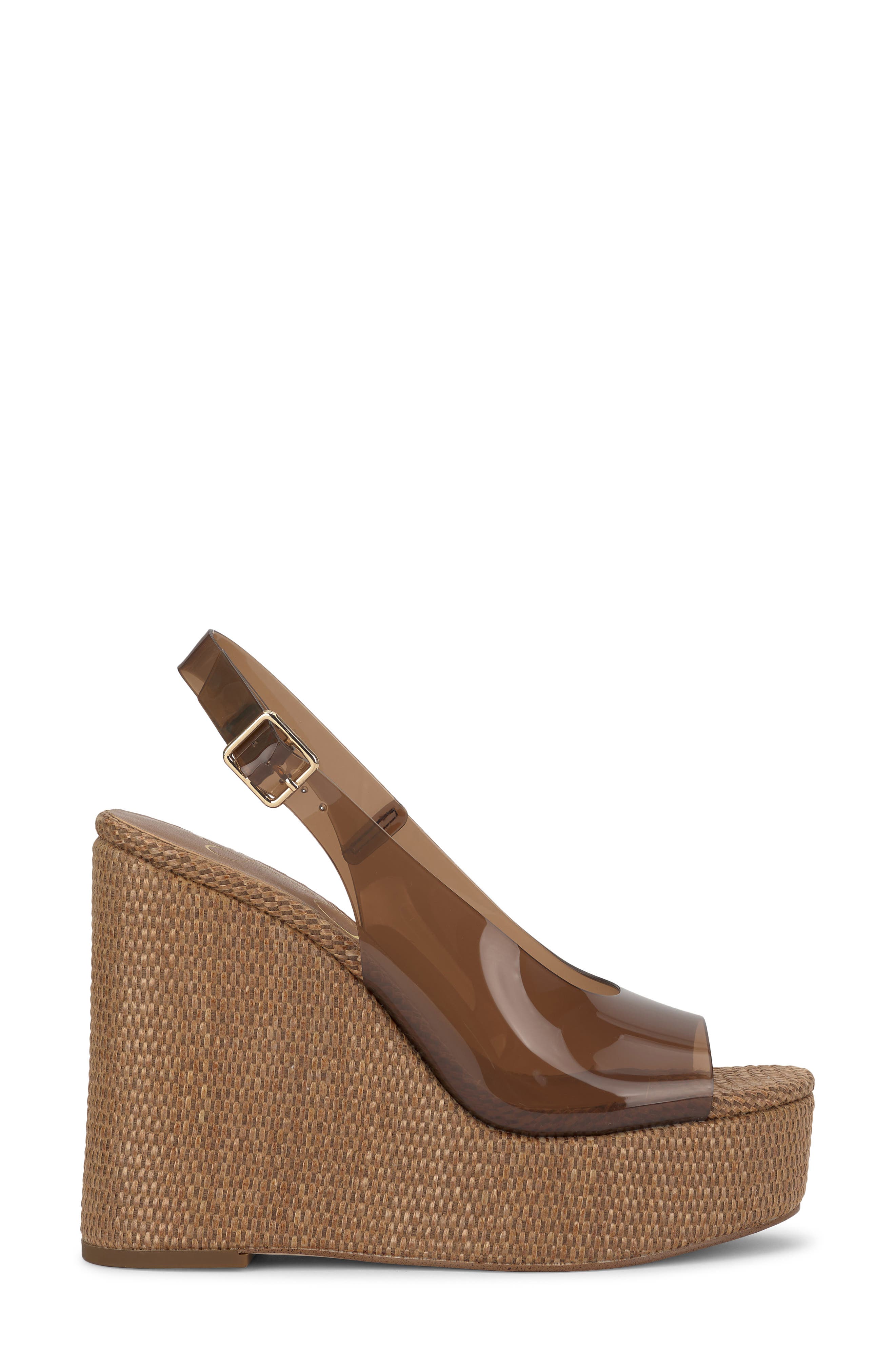 Jessica Simpson Kaliese Slingback Platform Wedge Sandal, Alternate, color, Tuscan Tan