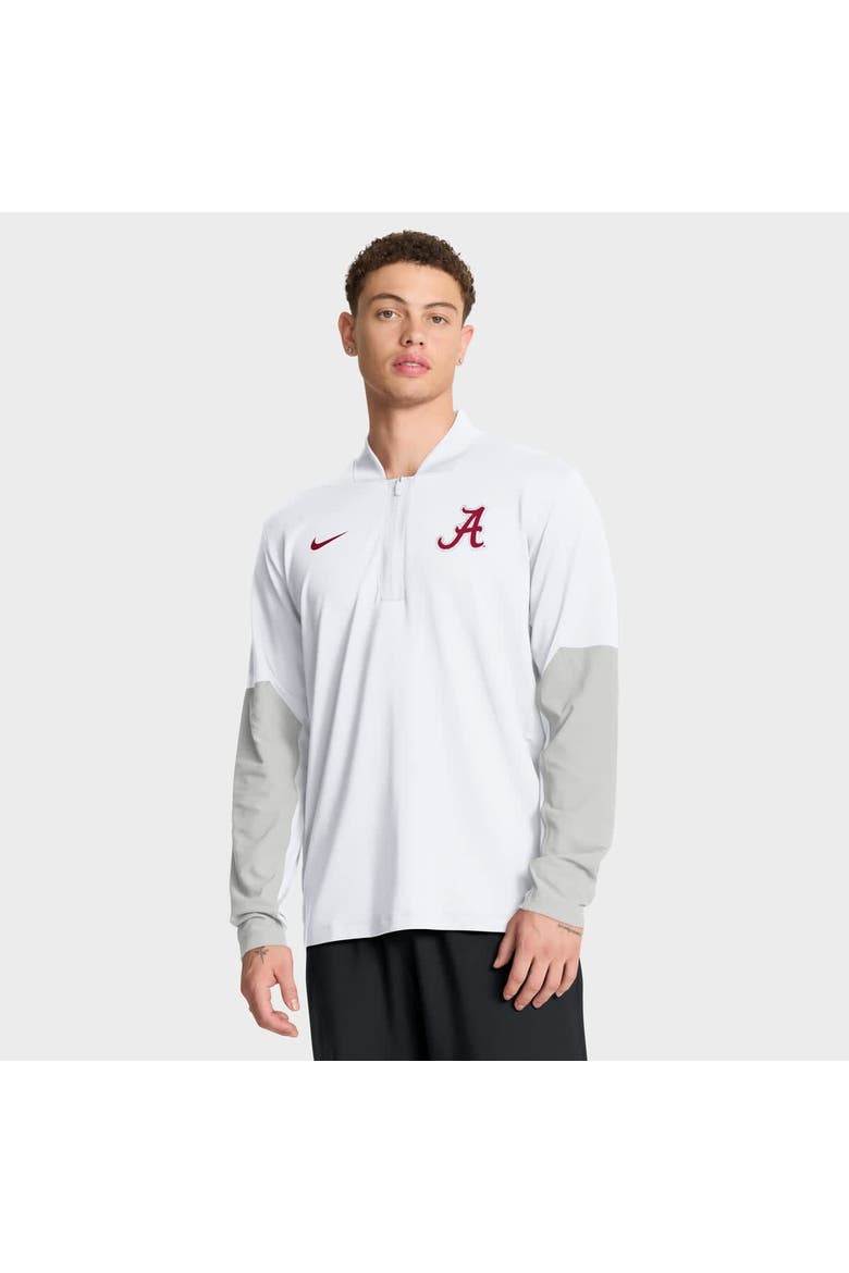 Men's Nike White Alabama Crimson Tide One Goal Performance Half-Zip Pullover, Main, color, White