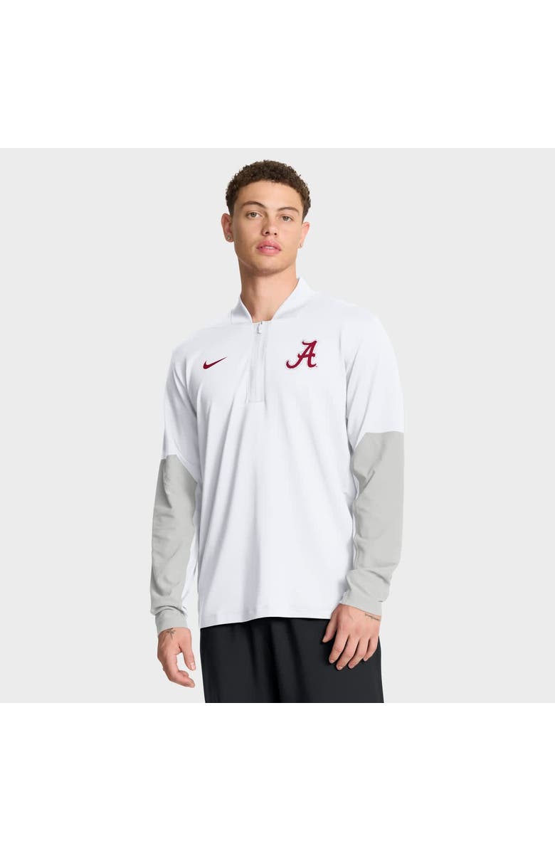 Nike Men's Nike White Alabama Crimson Tide One Goal Performance Half-Zip Pullover, Main, color, White