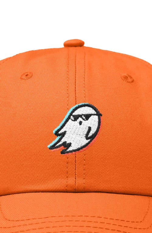 Dalix Ghost Life Embroidered Casual Cap In Orange