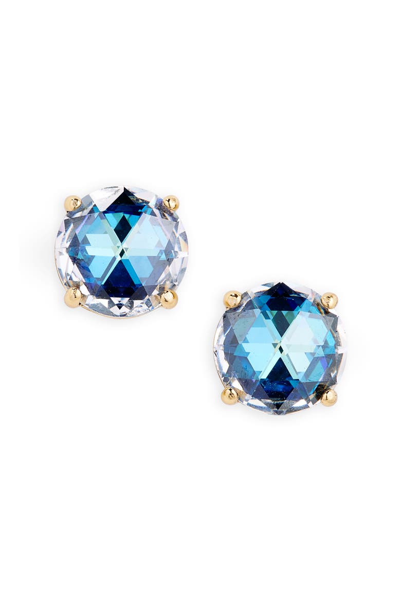 boxed round stud earrings, Alternate, color, BLACK