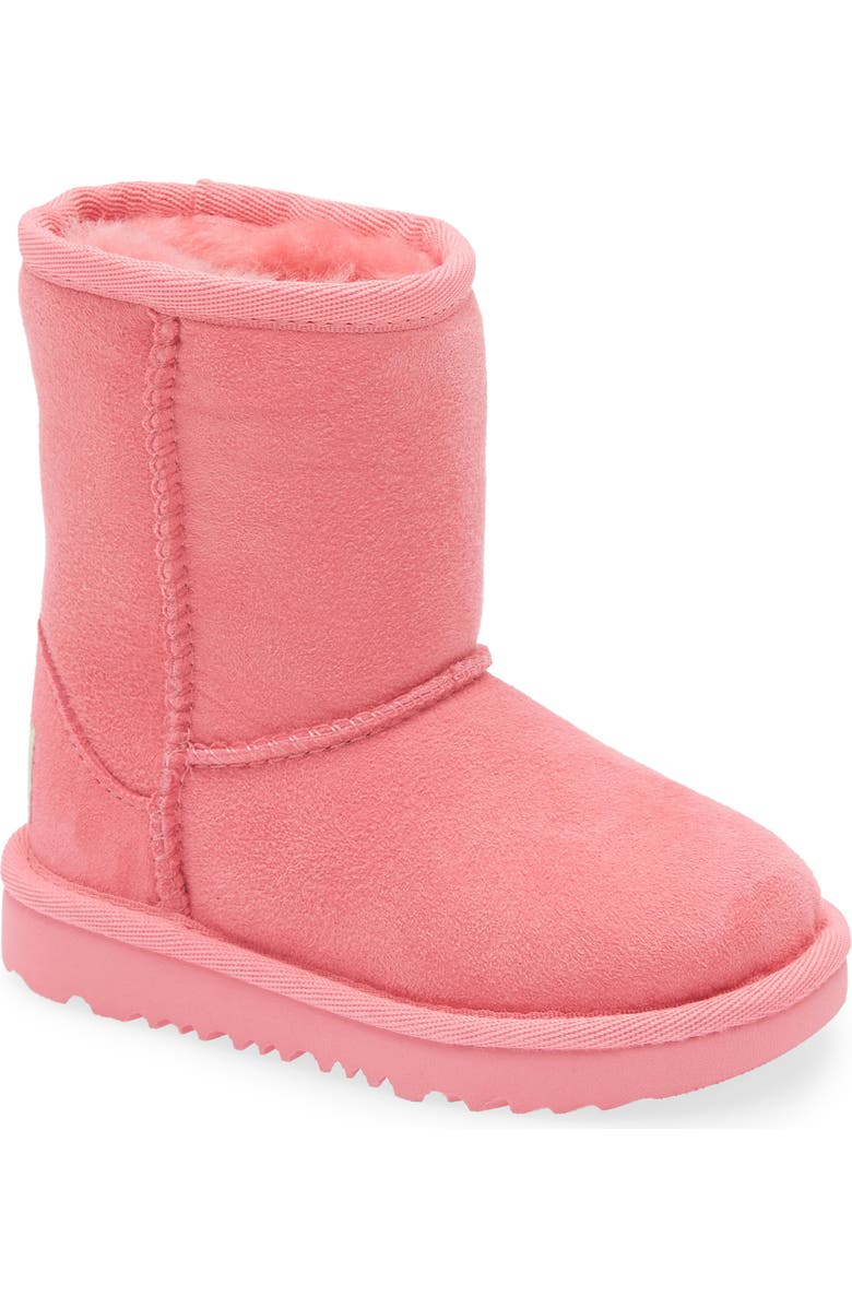 UGG<sup>®</sup> Kids' Classic Short II Water Resistant Genuine Shearling Boot, Main, color, Pink Bloom