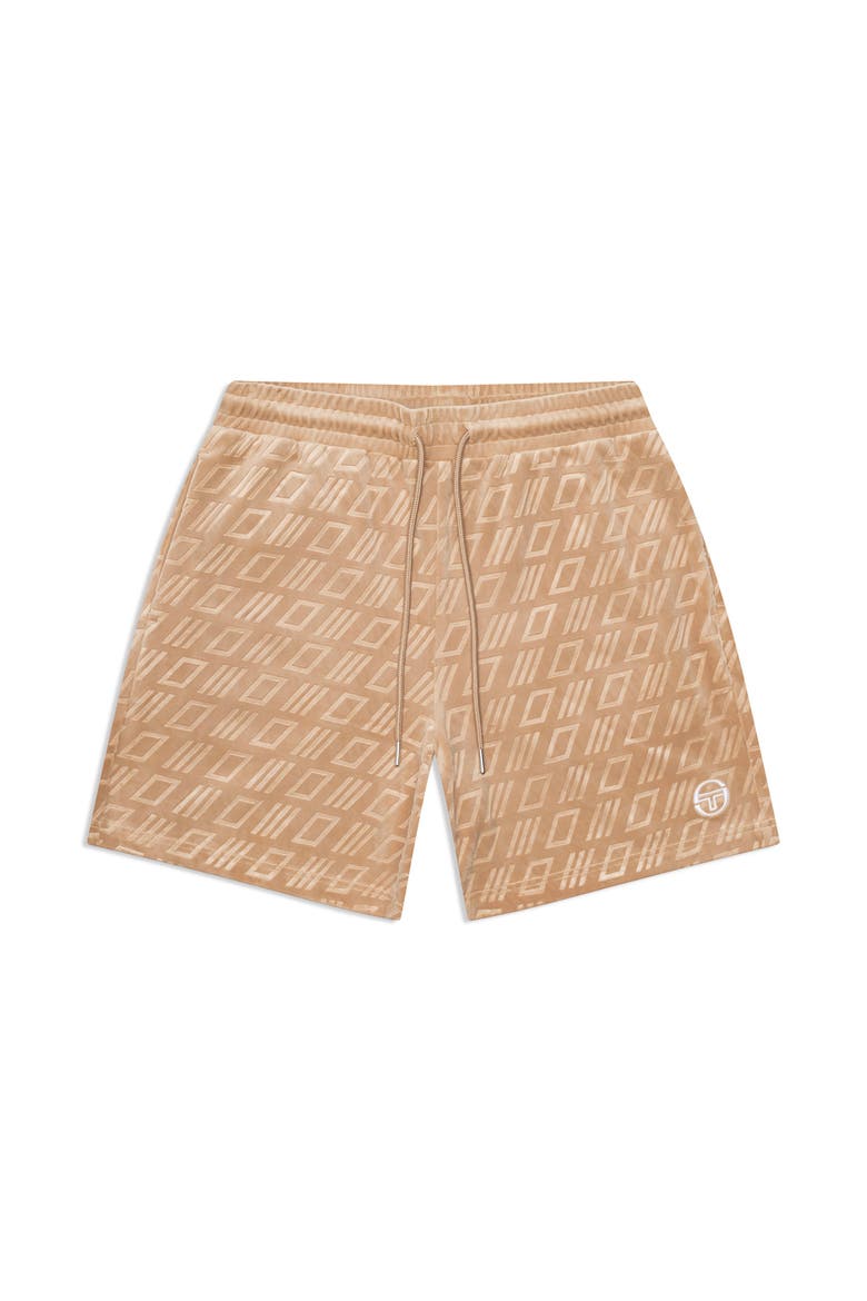 Bandiera Debossed Velour Short, Alternate, color, HUMUS
