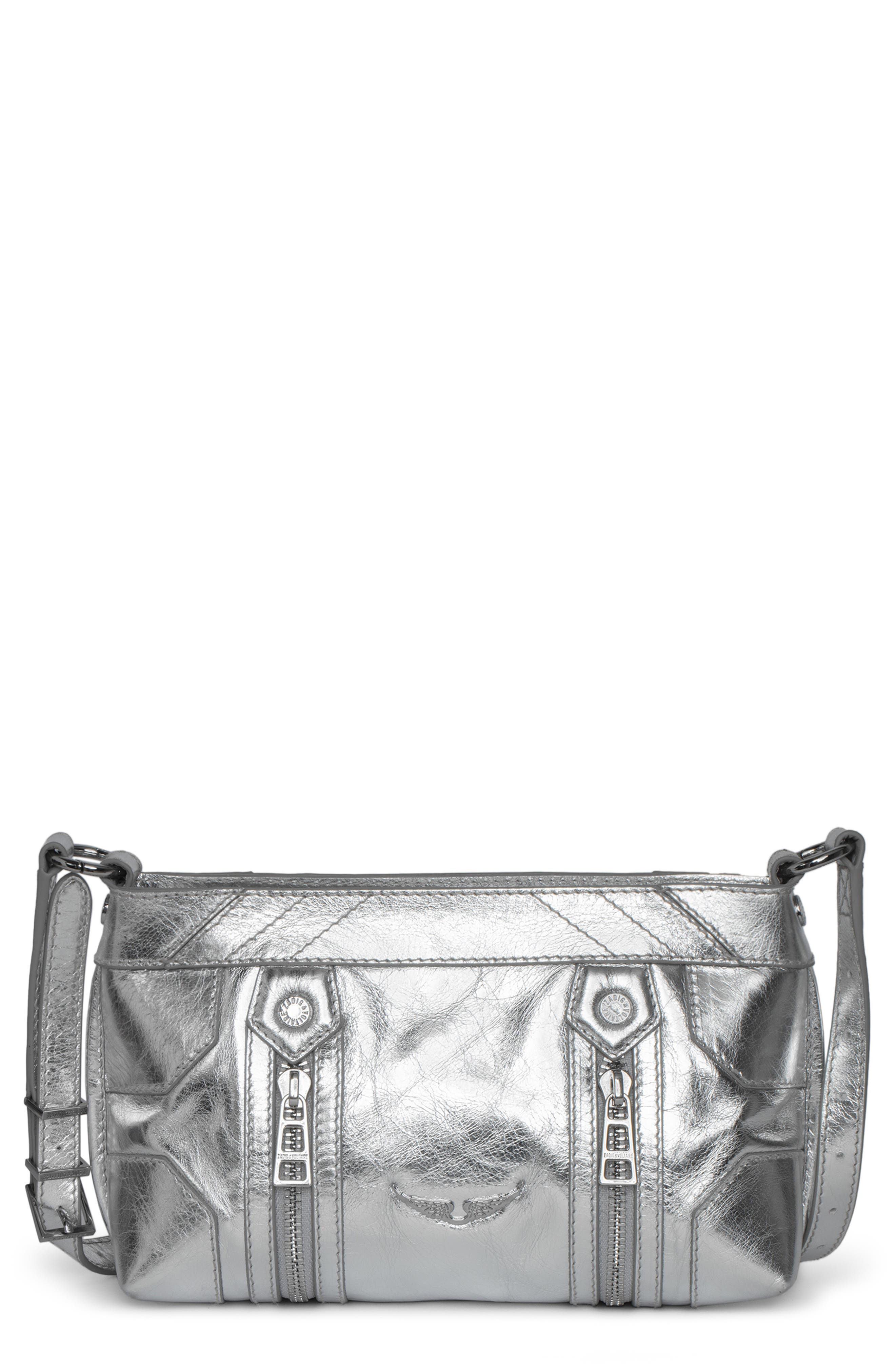 Zadig & Voltaire Sunny Mood Vintage Metal Crossbody Bag, Main, color, 