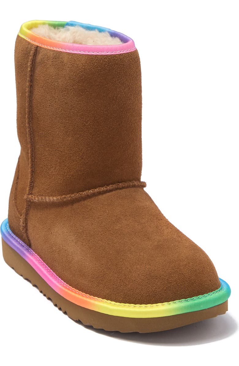 UGG<sup>®</sup> Kids' Rainbow Genuine Shearling Lined Boot, Main, color,