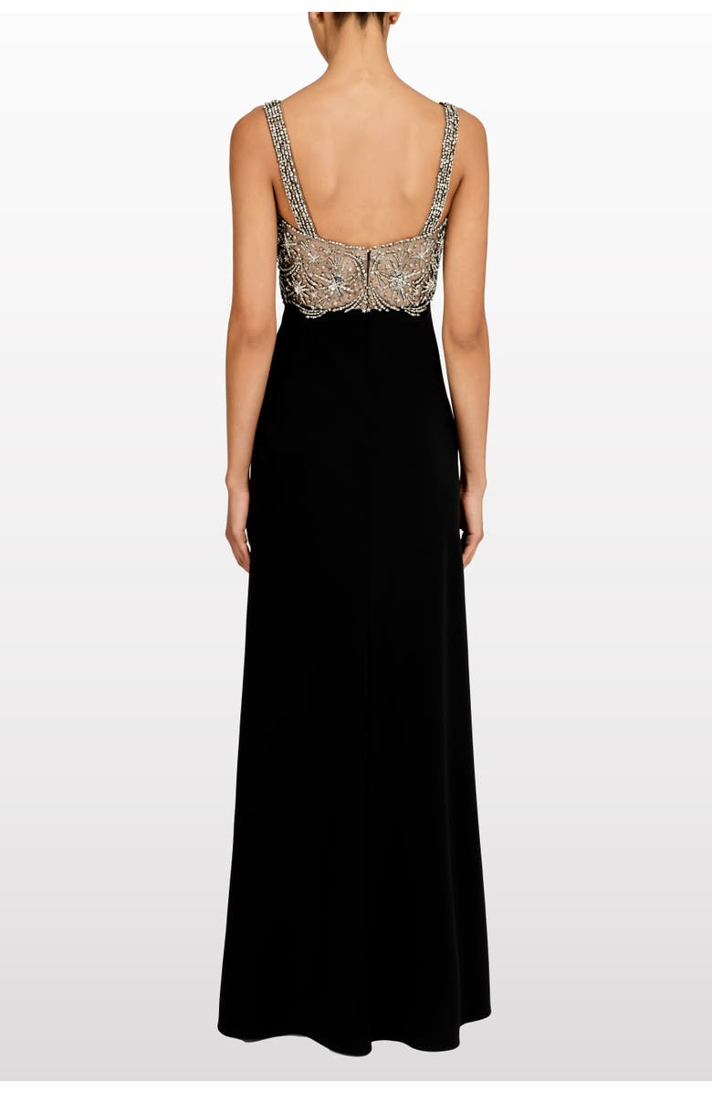 Jenny Packham Reverie Embellished Maxi Dress, Alternate, color, Liquorice - Illusion