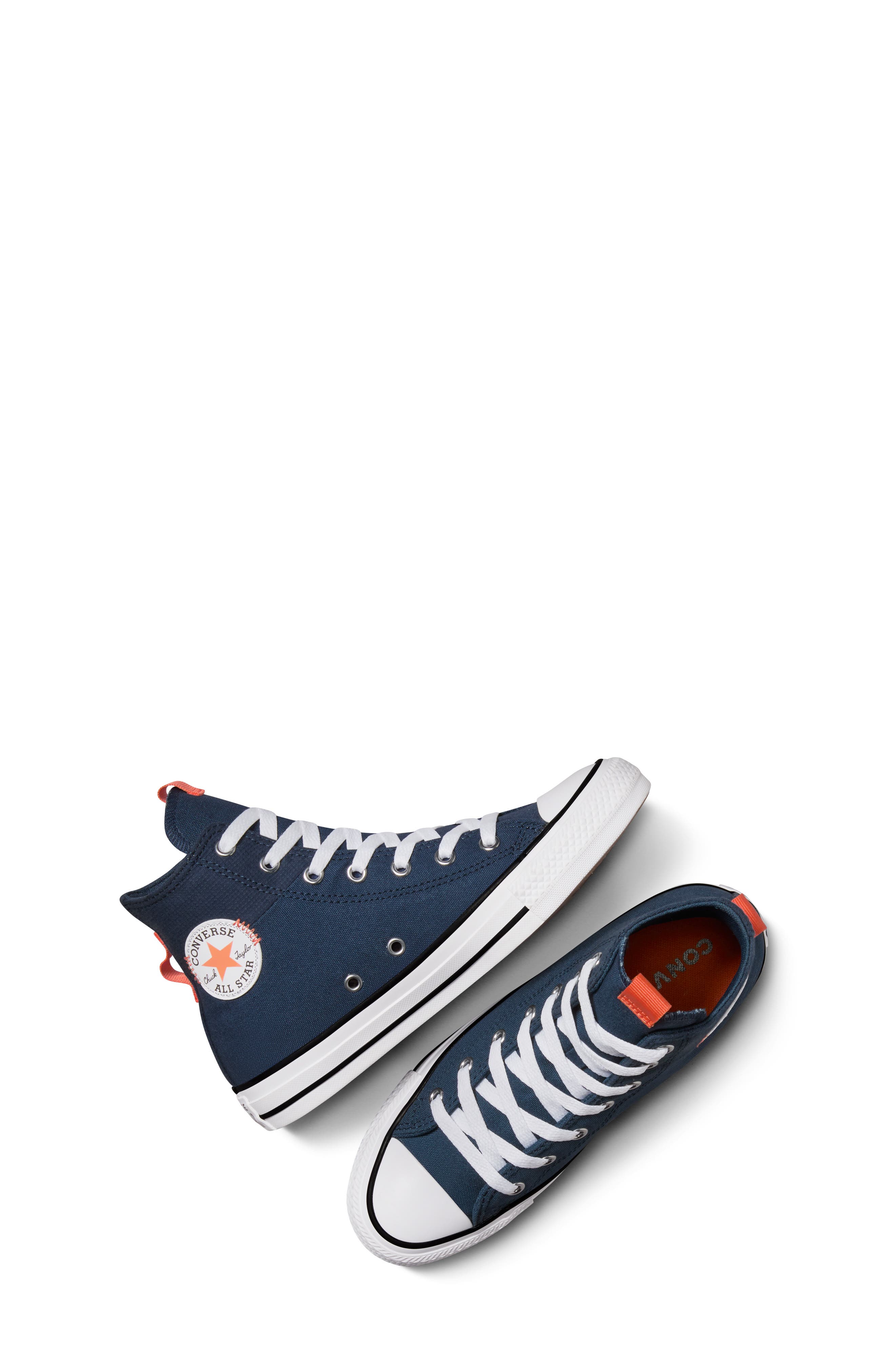 Kids' Chuck Taylor® All Star® High Top Sneaker, Alternate, color, NAVY/ PALE MAGMA/ WHITE