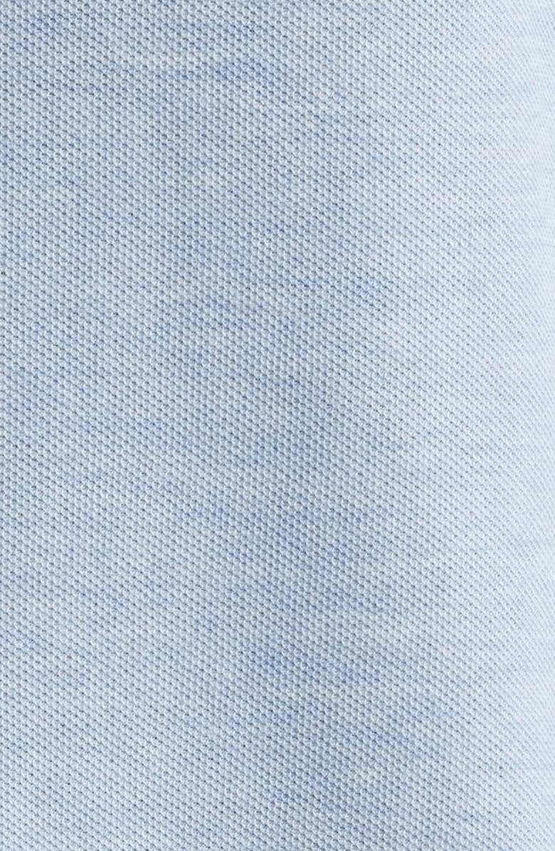 Nordstrom Solid Pima Cotton Piqué Button-Down Shirt, Alternate, color, Blue Skyway Heather