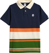 Billionaire Boys Club Kids' Runner Striped Cotton Piqué Polo