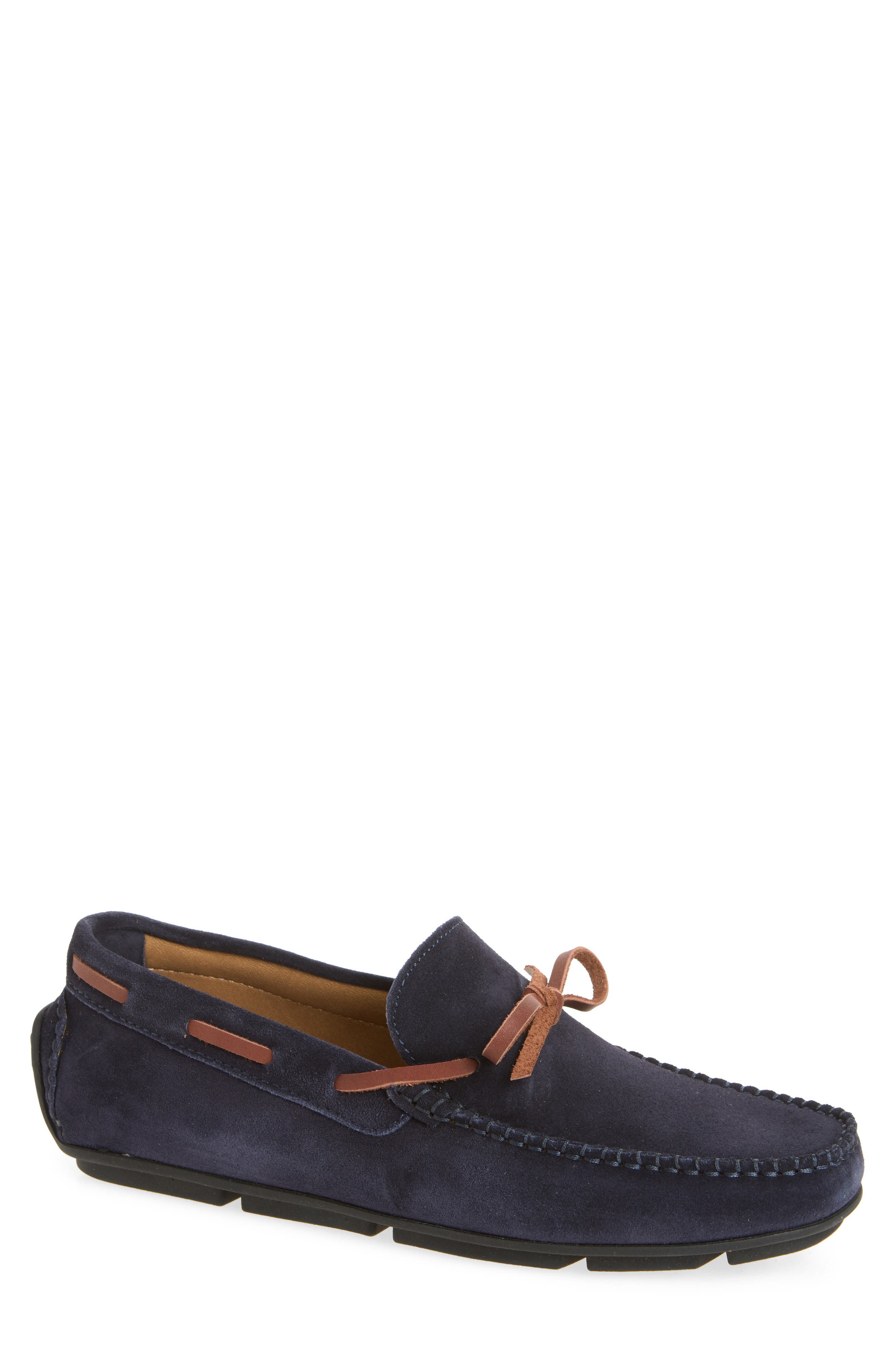 Bruno Magli Viaggio Driving Loafer, Main, color, Navy Suede