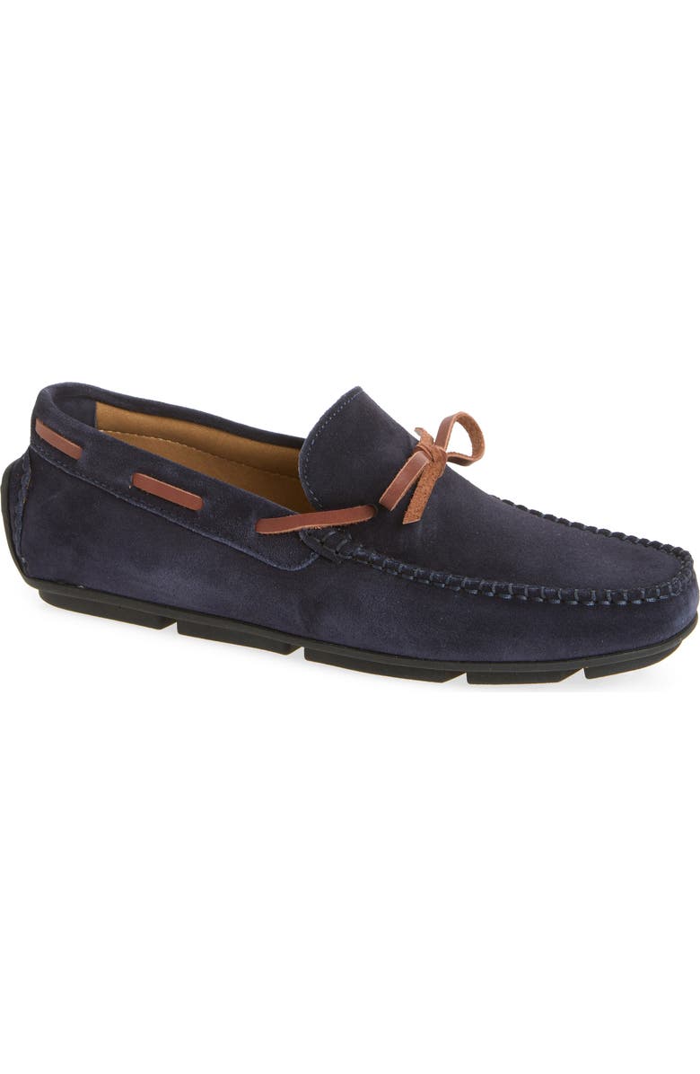 Bruno Magli Viaggio Driving Loafer, Main, color, Navy Suede