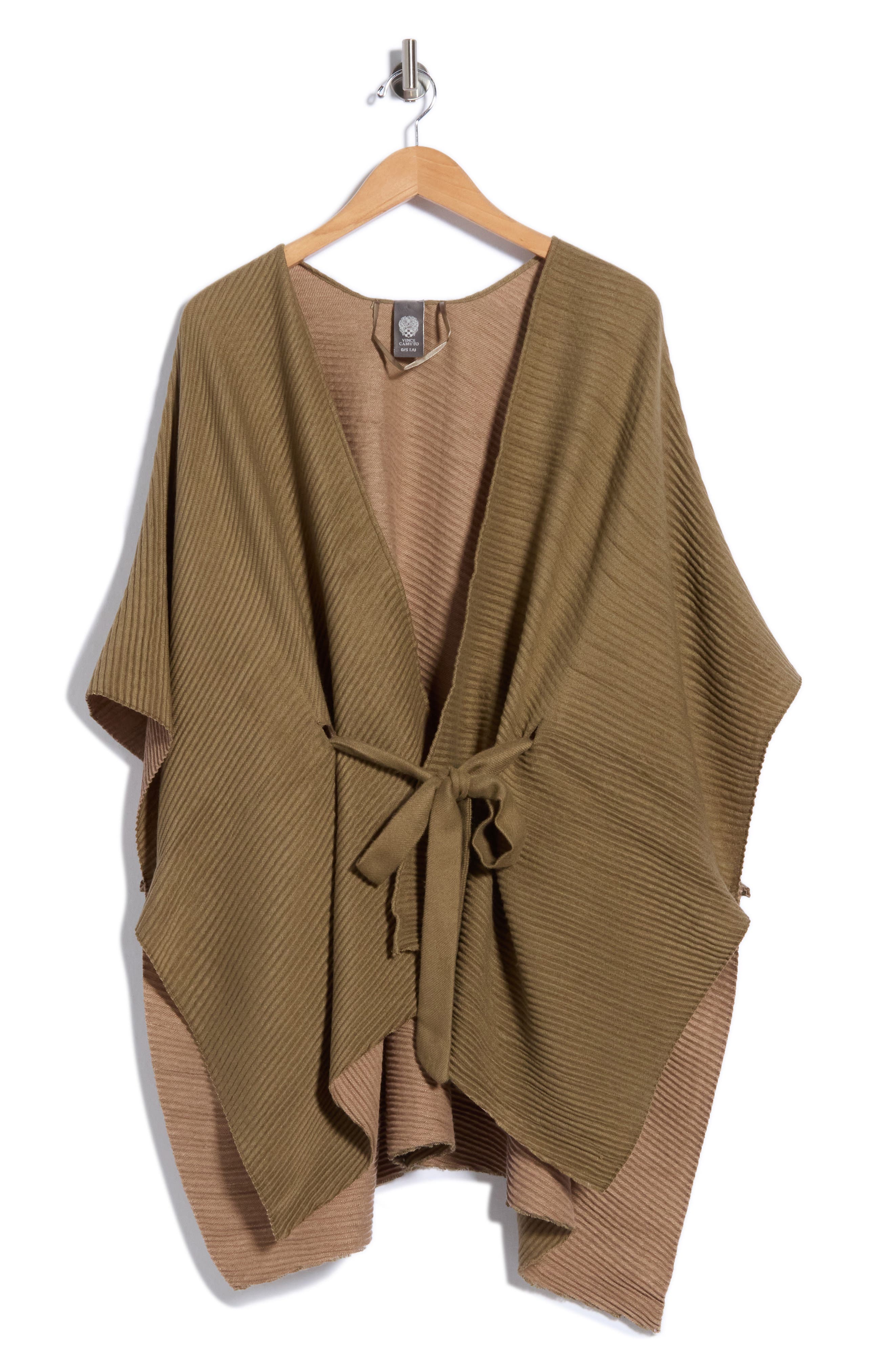 Reversible Pleated Belted Topper