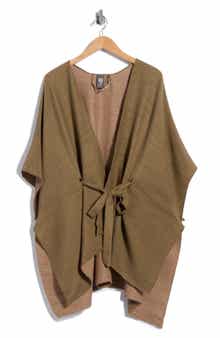 Reversible Pleated Belted Topper