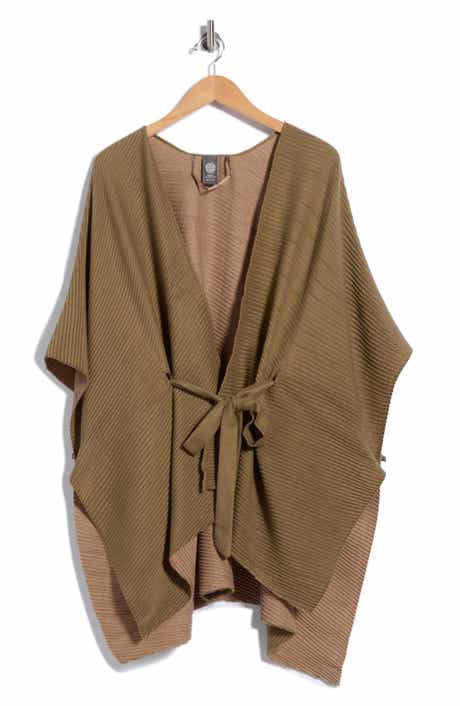 Reversible Pleated Belted Topper