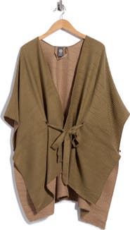 Vince Camuto Reversible Pleated Belted Topper