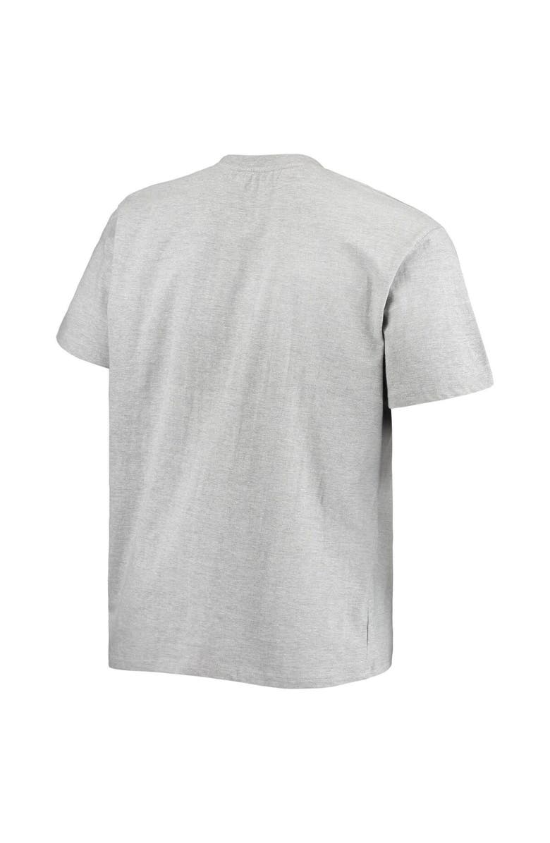 FANATICS Men's Fanatics Branded Heathered Gray Los Angeles Dodgers Big & Tall Secondary T-Shirt, Alternate, color,