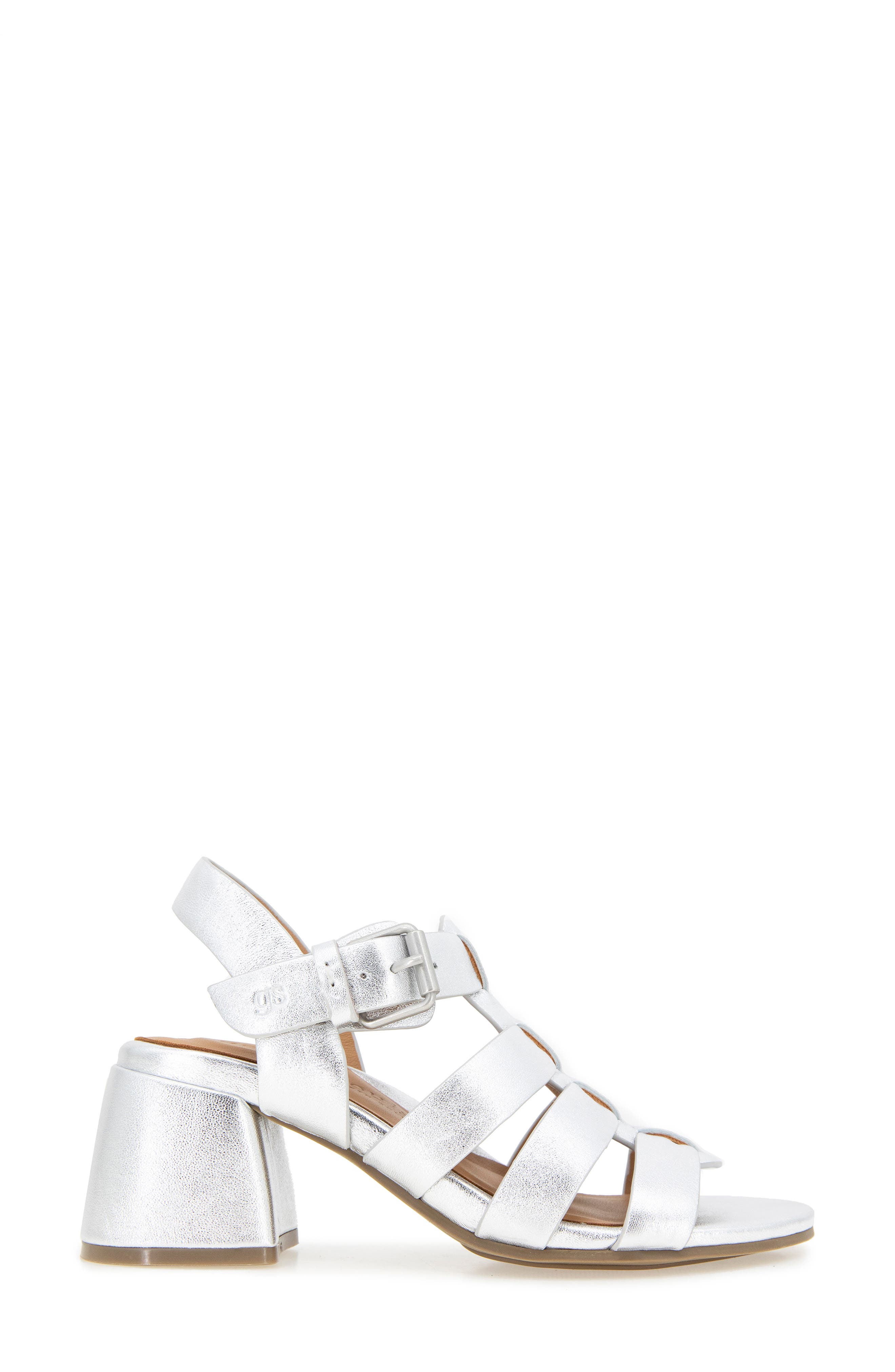 Gentle Souls Margarite Ankle Strap Sandal, Alternate, color, Silver Leather