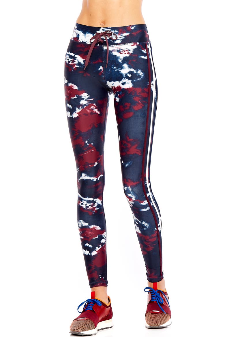 Royal Tie Dye Yoga Pants, Main, color, NAVY/ MULTI