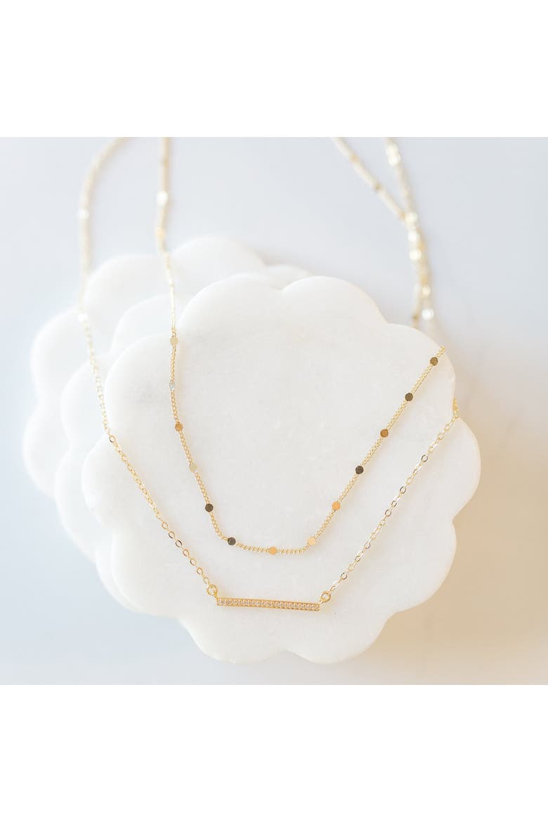 Golden Bar Minimalist Necklace, Alternate, color, Gold