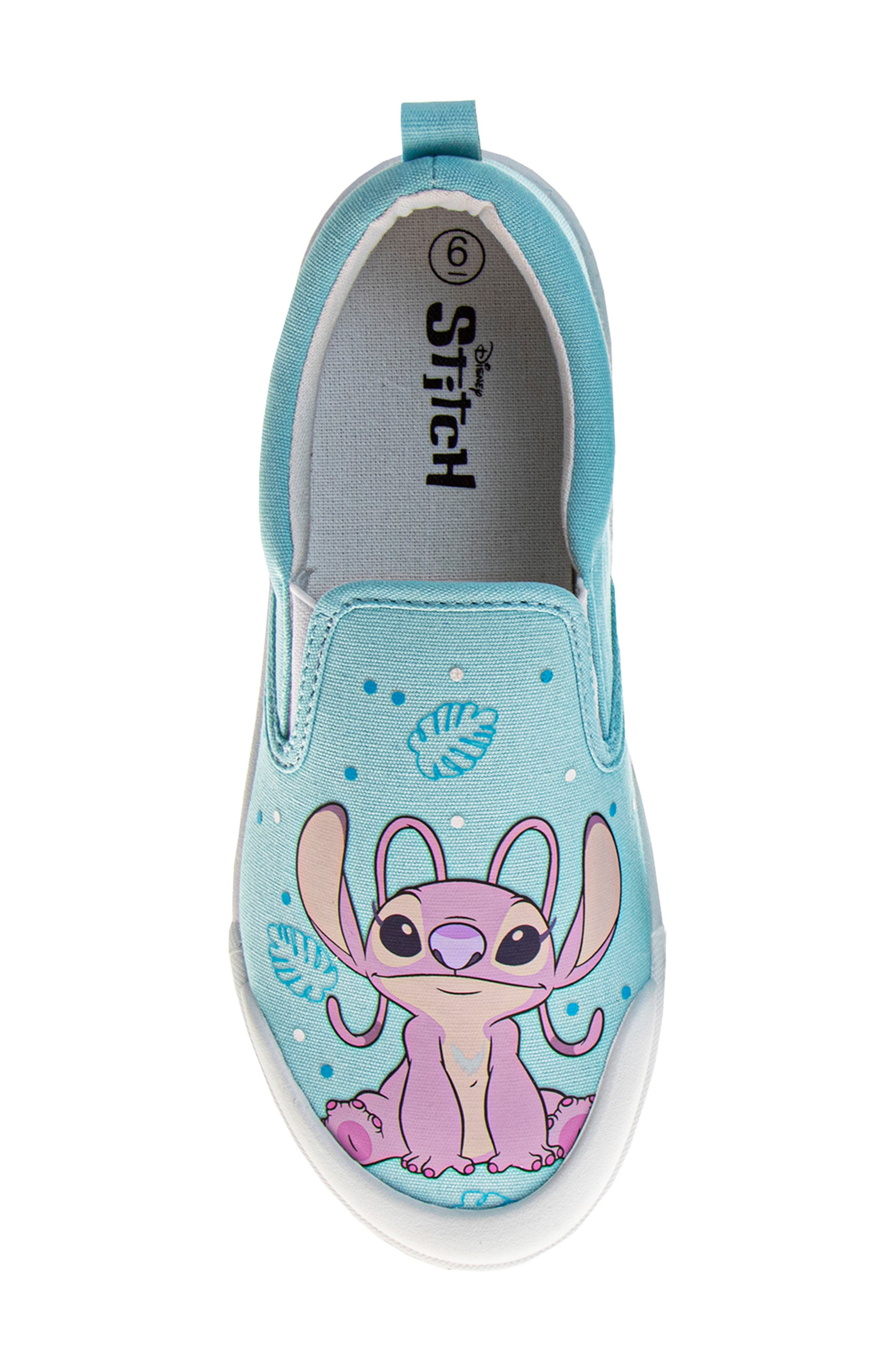JOSMO Disney<sup>™</sup> Stitch & Angel Slip-On Sneaker, Alternate, color, Blue/ Pink