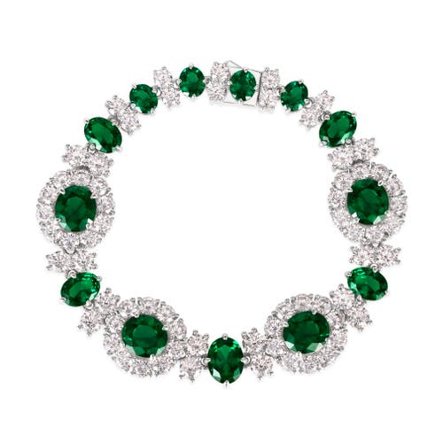 Anna Zuckerman Worth Avenue Ruby And Diamond Crystalline Bracelet In Emerald