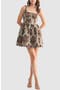 Corset Tapestry Jacquard Fit & Flare Minidress